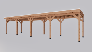 Douglas overkapping met overstek Verando, , 300*1100cm